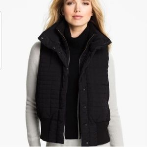 Theory Black Crispin Quilted Vest (large)